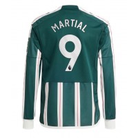Pánský Fotbalový dres Manchester United Anthony Martial #9 2023-24 Venkovní Dlouhý Rukáv